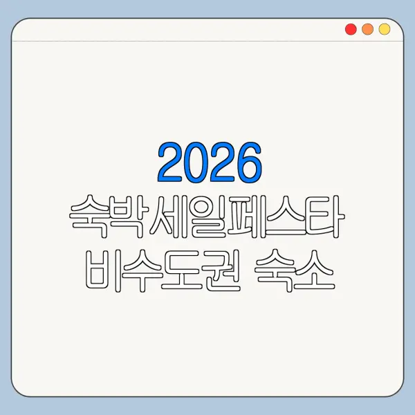 2026 숙박세일페스타 비수도권 숙소 할인쿠폰 다운로드 사용방법