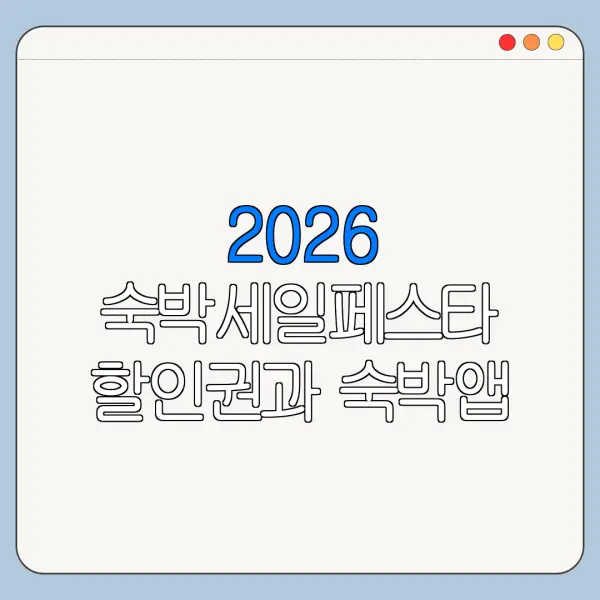 2026 숙박세일페스타 할인권과 숙박앱 자체쿠폰 같이 쓰는 법