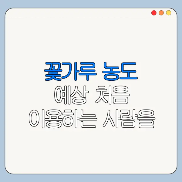 꽃가루 농도 예상 처음 이용하는 사람을 위한 쉬운 안내