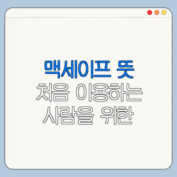 맥세이프 뜻 처음 이용하는 사람을 위한 쉬운 정리