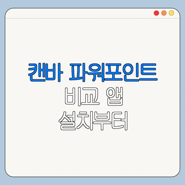 캔바 파워포인트 비교 앱 설치부터 사용법까지 한눈에 보기